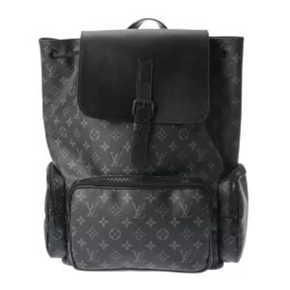 Louis Vuitton Monogram Eclipse Black Trio Backpack Black Gray Canvas Daypack Bag